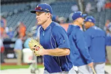  ?? ANTHONY GRUPPUSO, USA TODAY SPORTS ?? Dodgers second baseman Chase Utley, on the field Monday, is not popular with Mets fans after his slide into Ruben Tejada.