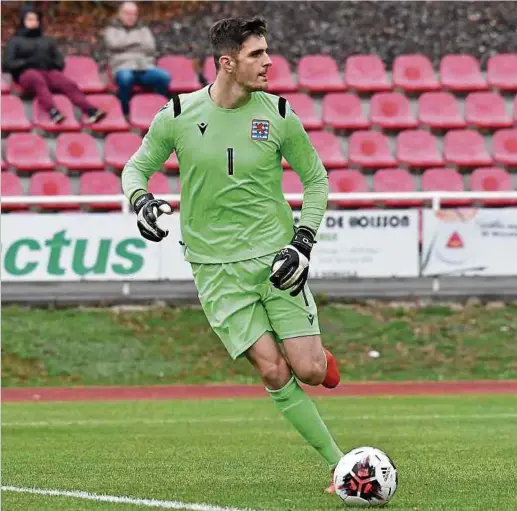  ?? Foto: Stéphane Guillaume ?? U21-Nationalto­rhüter Lucas Fox spielt wieder in der BGL Ligue.