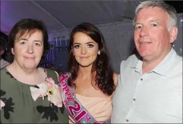  ??  ?? Phyllis, Laura and Gerard Rahill at Laura’s 21st birthday party in Toales Bar, Crowe Street.