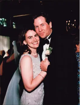  ?? Contribute­d photo ?? Jennifer and Mark Jardim at the 1998 wedding of his brother John.