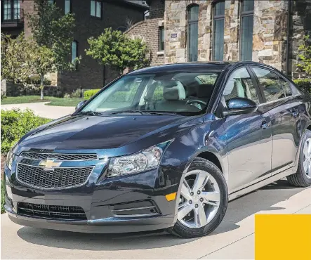  ?? CHEVROLET ?? The Chevrolet Cruze Clean Turbo Diesel offers the best highway fuel economy of any non- hybrid passenger car.