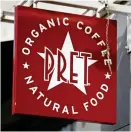  ??  ?? Before: The old Pret logo