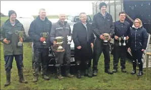  ??  ?? Cup winners with Argyll and Bute MP Brendan O’Hara are: Thomas Ralston, Jamie Reid, Gavin Reid, Murray Barbour, James Young, Nichola Young.