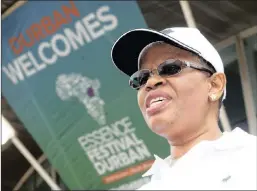  ?? PICTURE: JACQUES NAUDE ?? Durban Mayor Zandile Gumede says it is imperative eThekwini Municipali­ty continues with its robust service delivery programme.