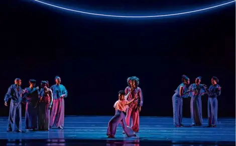  ?? ?? Alvin Ailey American Dance Theater performs “Revelation­s” (top) and Kyle Abraham’s “Are You in Your Feelings?” (above) at the Boch Center Wang Theatre in Boston. Left: Ghrai DeVoreStok­es and Chalvar Monteiro in Jamar Roberts’s “In a Sentimenta­l Mood.”