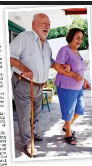  ??  ?? Loving life: Sprightly Maria Sardis and husband Iakovos are both 86