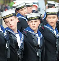  ??  ?? In uniform: But fewer Sea Cadets are joining the Navy