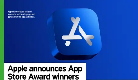  ?? ?? Apple handed out a series of awards to outstandin­g apps and games from the past 12 months.