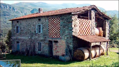  ??  ?? This four- bedroom farmhouse in Emilia- Romagna, above, costs £ 230,000. Inset: A chalet in Val de Luce