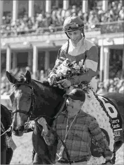  ?? DEBRA A. ROMA ?? Hall of Fame jockey John Velazquez, the all-time leader in purse money won, is approachin­g his 6,000th career victory.