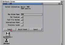  ??  ?? Preparing a drive for use includes a format. Workbench needs a disk formatted for use before we can install software.