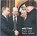  ?? ?? MEETING Putin with Boris Yeltsin