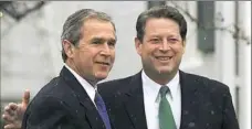  ?? Scott Applewhite/AP ?? President-elect George W. Bush meets with Al Gore after the 2000 election.