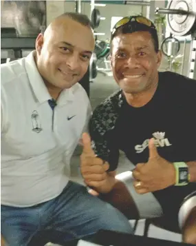  ??  ?? Ajay Bhai Amrit meets Waisale Serevi.