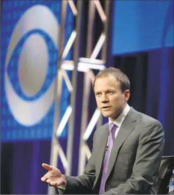  ?? CBS ?? ALLIES OF CBS NEWS President David Rhodes, pictured in 2015, say the recent misconduct scandals and subsequent departures in CBS’ executive suite could present a chance to grow the news operation.