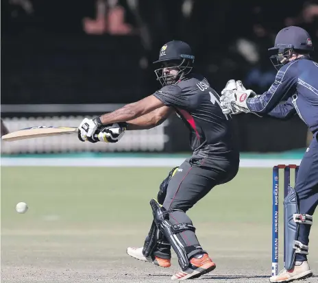  ?? ICC ?? Mohammed Usman’s innings of 80 was not enough as the UAE fell to Scotland by 73 runs yesterday at Bulawayo, Zimbabwe