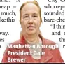  ??  ?? Manhattan Borough President Gale Brewer