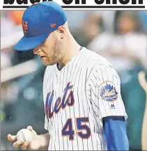  ?? Paul J. Bereswill ?? ZACK PROBLEMS: Zack Wheeler will go back on the disabled list with soreness in his humerus bone. Chris Flexen will be promoted to start in his place.