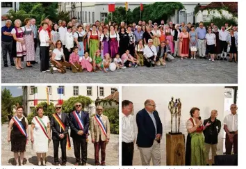  ??  ?? C’est un week-end de fête où les créçois du comité de jumelage ont été conviés. Le costume traditionn­el était souhaité pour la grande soirée bavaroise