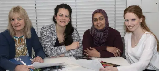  ??  ?? At a Refugee Committee meeting in Wexford County Council HQ last week: Noirin Cummins. Mercedes Hoad Moussa, Sulafa Ali and Hannah Culkin.