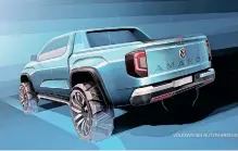  ?? ?? NEW teaser rendering gives us a better look at the new Amarok’s rear styling.