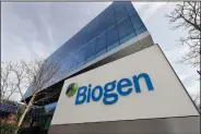  ?? (AP/Steven Senne) ?? Biogen Inc. in Cambridge, Mass., is the maker of Aduhelm, a new $56,000-a-year medication to treat Alzheimer’s disease.