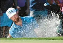  ?? LYNNE SLADKY/AP ?? Chris Kirk hits from a bunker onto the third green during the final round of the Honda Classic golf tournament on Sunday in Palm Beach Gardens.