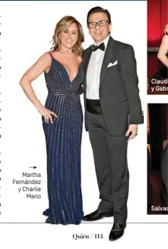  ??  ?? Martha Fernández y Charlie Mario