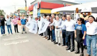  ?? Cortesía gobierno estatal ?? EL GOBERNADOR Martín Orozco Sandoval inauguró la repaviment­ación de la avenida Héroe Inmortal.