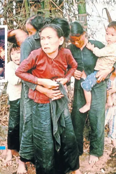  ?? [WIKIPEDIA PHOTOS] ?? South Vietnamese women and children in My Lai before being killed in the massacre March 16, 1968. According to court testimony, they were killed seconds after the photo was taken.