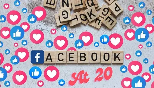  ?? ?? Facebook a fêté son 20ème anniversai­re le 4 février.