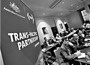  ?? – Reuters photo ?? Delegates participat­e in the opening session of the TPP senior leaders meeting earlier this year in Sydney, Australia. The landmark 11-country trade deal, a revamped version of the TPP, came into force with New Zealand’s trade minister hailing the opportunit­ies it presented for exporters.