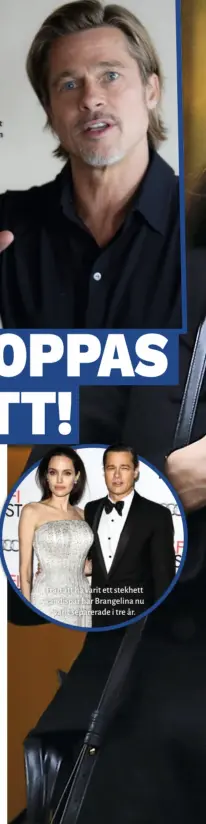  ??  ?? Från att ha varit ett stekhett kändispar har Brangelina nu varit separerade i tre år.