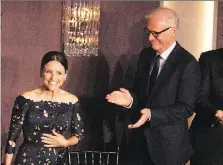  ?? OWEN SWEENEY/THE ASSOCIATED PRESS ?? Julia Louis-Dreyfus, left, was honoured with the Mark Twain Prize for American Humor at the Kennedy Center for the Performing Arts on Sunday in Washington, D.C.