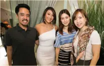  ??  ?? NEIL SAN PEDRO, Gladys Young, Christine Benedicto and Gretchen Uy