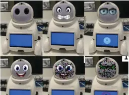 ?? (AUTHOR PROVIDED) ?? Canbot robots with different facial expression­s and designs.
