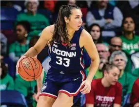  ?? Michael Caterina/Assocaited Press ?? UConn’s Caroline Ducharme returned to the lineup during Wednesday night’s win over Creighton.