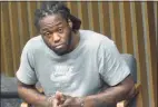  ?? Erik Trautmann / Hearst Connecticu­t Media file photo ?? Ibo Boone, 30, at his arraignmen­t on murder charges Sept. 27, 2017, at state Superior Court in Norwalk.