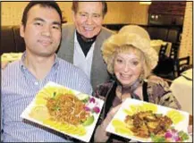  ??  ?? Len Trugman, 7 World News, with Kevin & Gail: “Healthy, exotic, fresh & flavorful. Everyone who loves consistent­ly excellent Asian food with a twist will definitely love this new arrival. The Thai Basil Beef & the Pad Thai are large and luxurious.”
