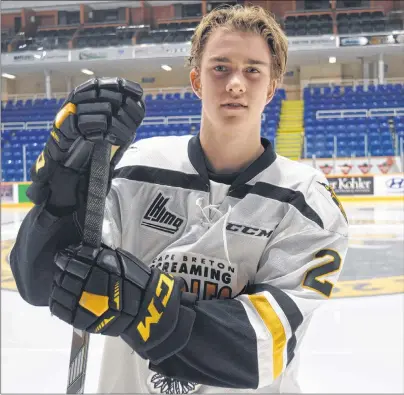  ?? T.J. COLELLO/CAPE BRETON POST ?? Cape Breton Screaming Eagles rookie forward Brooklyn Kalmikov has three assists in his first 10 Quebec Major Junior Hockey League games.