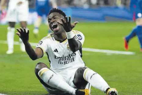  ?? // EFE ?? La actitud de Vinicius volvió a dejar mucho que desear en el partido de vuelta de los octavos de la Champions ante el Leipzig