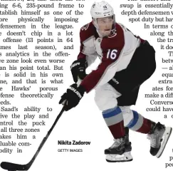  ?? GETTY IMAGES ?? Nikita Zadorov