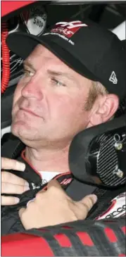 ?? LARRY PAPKE — THE ASSOCIATED PRESS ?? Clint Bowyer sits in his car during a practice session for Sunday’s NASCAR Cup Series auto race a at Texas Motor Speedway in Fort Worth, Texas, Saturday.