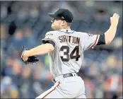  ?? SEAN M. HAFFEY/GETTY IMAGES ?? Chris Stratton pitched the Giants to their only victory in a four-game series against San Diego last week