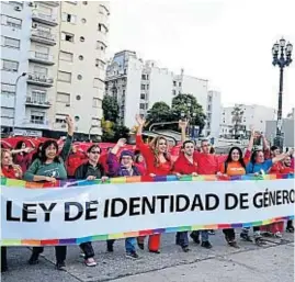  ?? JAVIER FERREYRA ?? NUEVO DERECHO. La ley de Identidad de Género se sancionó el 9 de mayo de 2012.