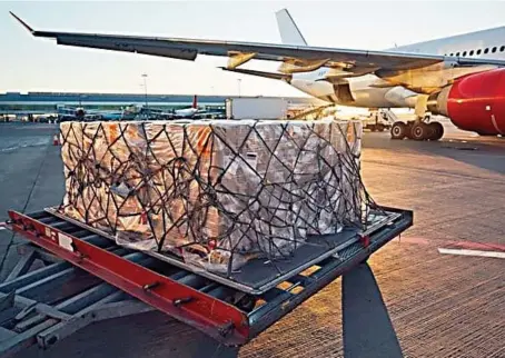  ?? Shuttersto­ck ?? The report also said the global demand for air cargo measured in cargo ton-kilometers fell 13.6 percent in October 2022 from the same month last year.