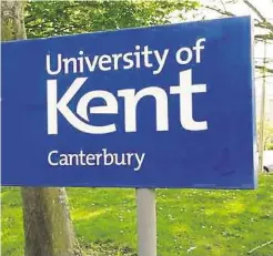  ?? ?? The University of Kent has joined scheme