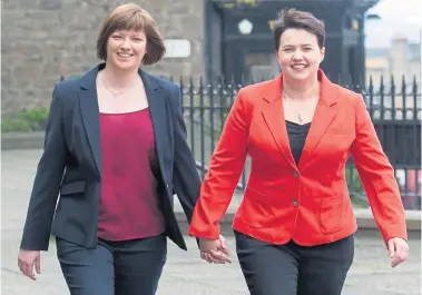  ??  ?? Jen Wilson and Ruth Davidson plan to marry after the Tory MSP announced last week she had proposed to her partner in Paris last week