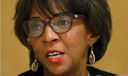  ??  ?? The Los Angeles county district attorney, Jackie Lacey, has continued to pursue death penalty trials despite a state moratorium on the practice. Photograph: Rick Bowmer/AP