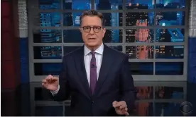  ?? Photograph: YouTube ?? Stephen Colbert on White House classified documents: ‘How could American be $31tn in debt and yet apparently no one in executive branch has ever purchased a shredder?